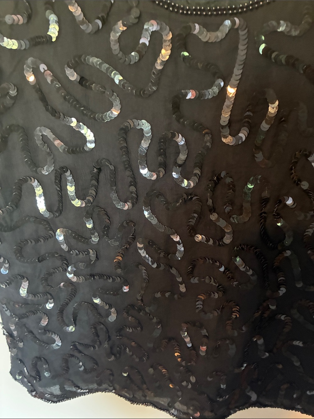 Lord & Taylor Black Sequin Tank Vintage - Picture 3 of 4